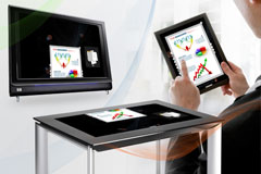 Unité tactile Samsung SUR40 with Microsoft® PixelSense™, Tablette PC, écran tactile, partage de documents